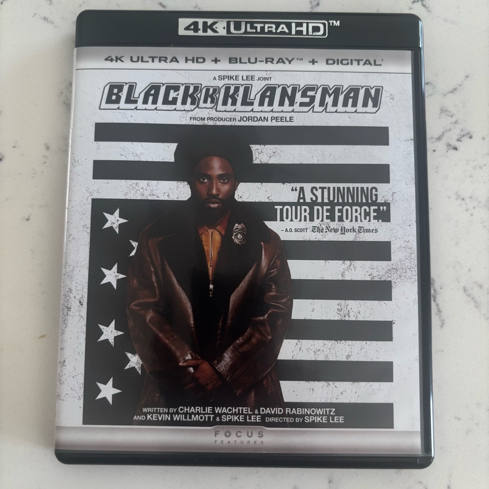 BlacKkKlansman 4K Ultra HD + Blu-ray Movie Spike Lee Jordan Peele